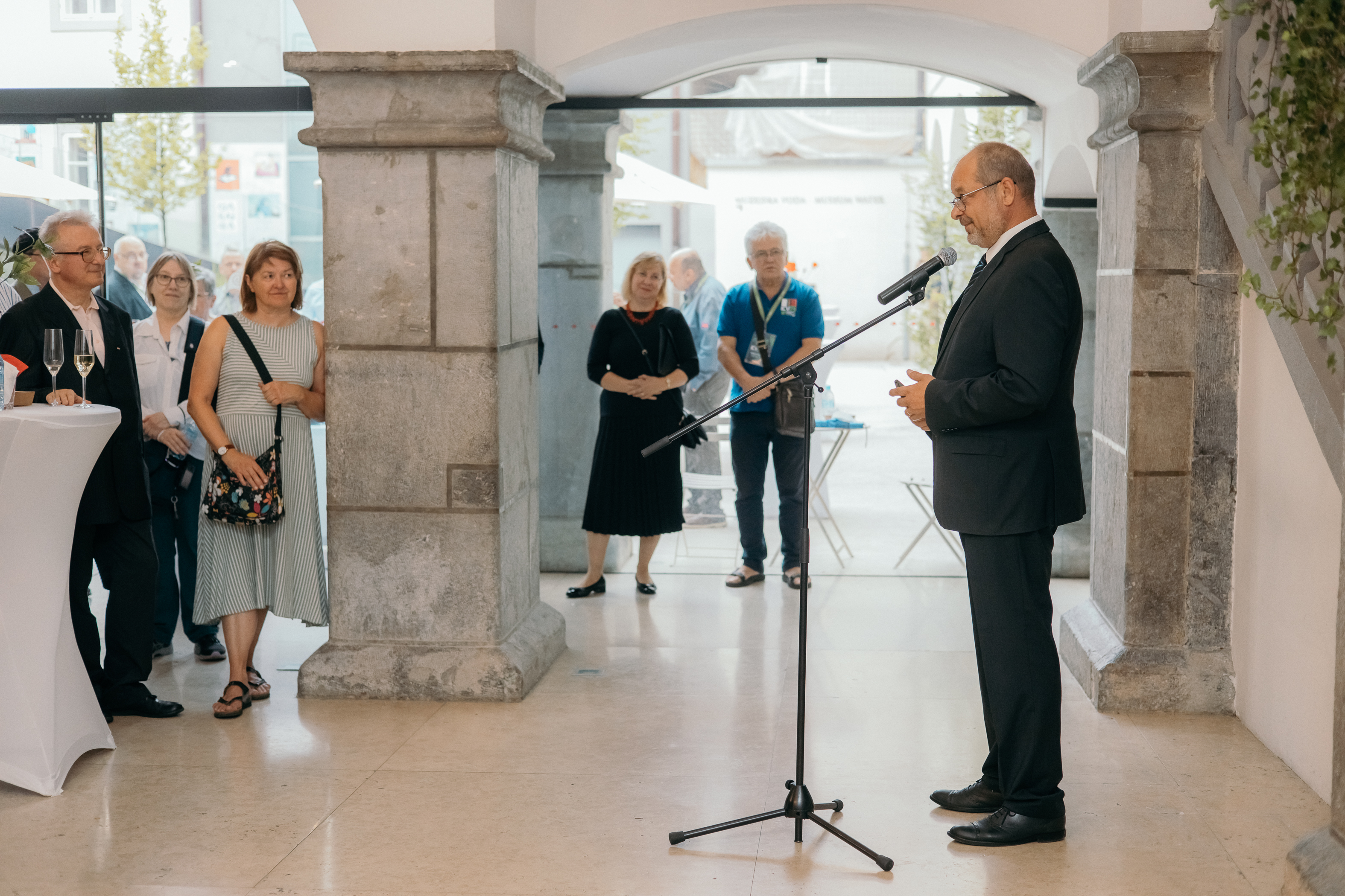 Nagovor predsednika Državnega sveta Alojza Kovšce. | 29. Mednarodni kongres zastavoslovja v Ljubljani, 11.7.2022. Foto: Simon Pelko.
